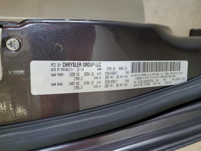 57245596 :رقم المزاد ، 2C4RC1BG8FR637831 vin ، 2015 Chrysler Town & Country مزاد بيع