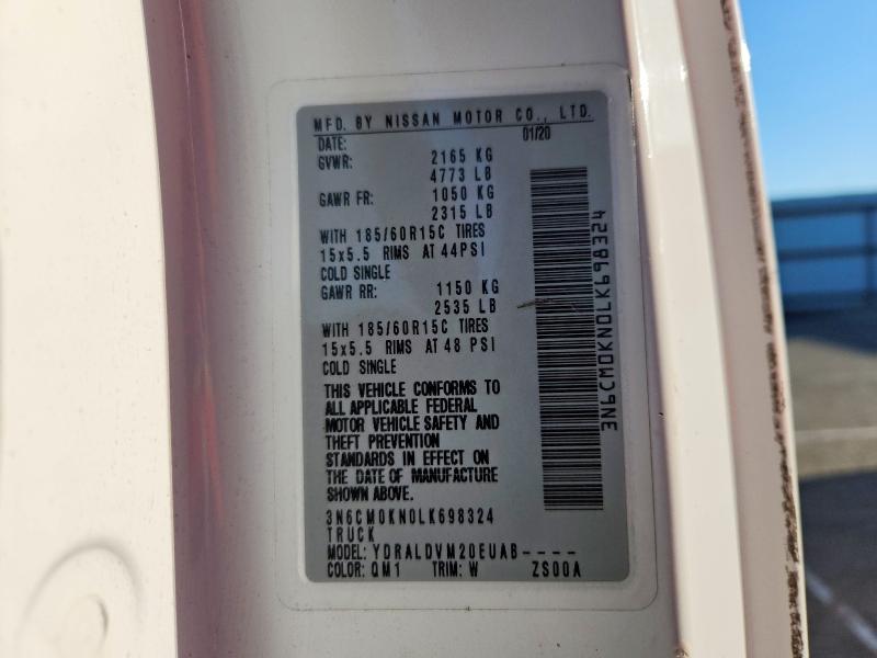 2020 Nissan Nv200 მანქანა იყიდება აუქციონზე, vin: 3N6CM0KN0LK698324, აუქციონის ნომერი: 57681916
