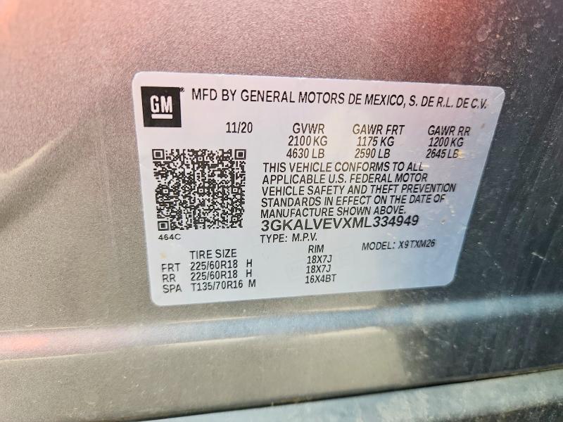 Aukcja sprzedaży 2021 Gmc Terrain, vin: 3GKALVEVXML334949, numer aukcji: 56756126