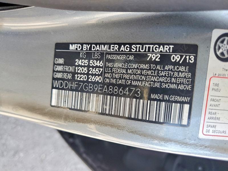 Продаж на аукціоні авто 2014 Mercedes-benz E, vin: WDDHF7GB9EA886473, номер лоту: 56124766