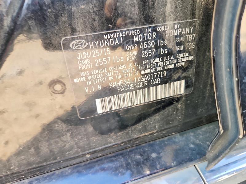Aukcja sprzedaży 2016 Hyundai Sonata, vin: KMHE34L1XGA017719, numer aukcji: 57479016