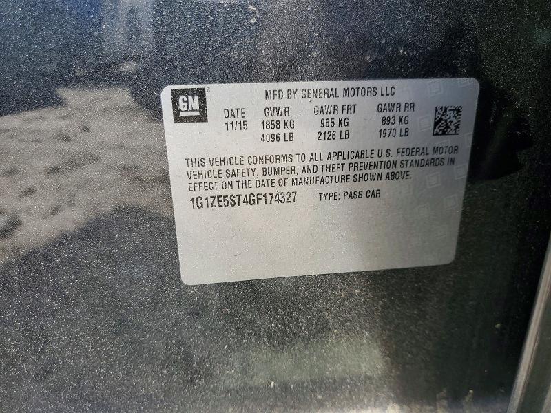2016 Chevrolet Malibu მანქანა იყიდება აუქციონზე, vin: 1G1ZE5ST4GF174327, აუქციონის ნომერი: 57851006