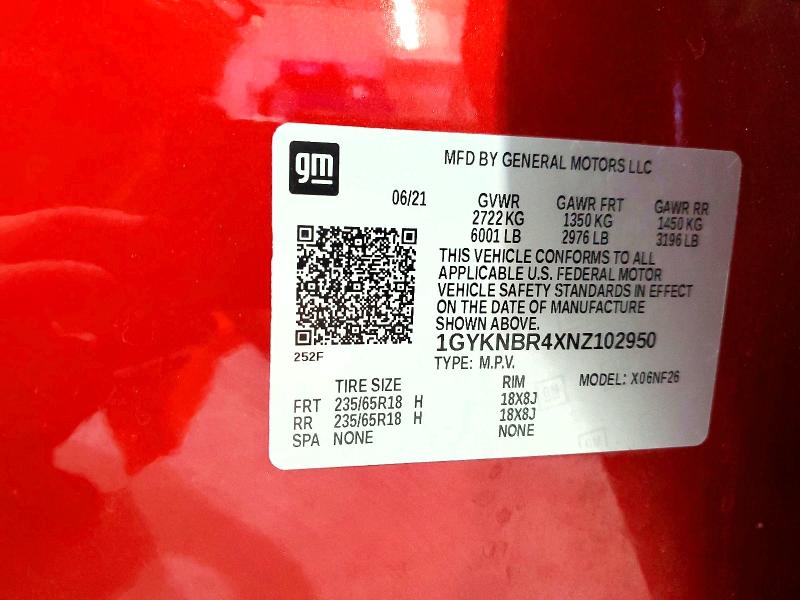 Aukcja sprzedaży 2022 Cadillac Xt5, vin: 1GYKNBR4XNZ102950, numer aukcji: 57713806