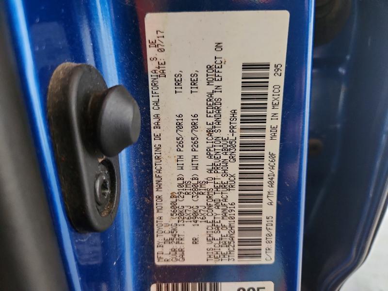 Продаж на аукціоні авто 2017 Toyota Tacoma, vin: 3TMCZ5AN2HM101916, номер лоту: 56756926