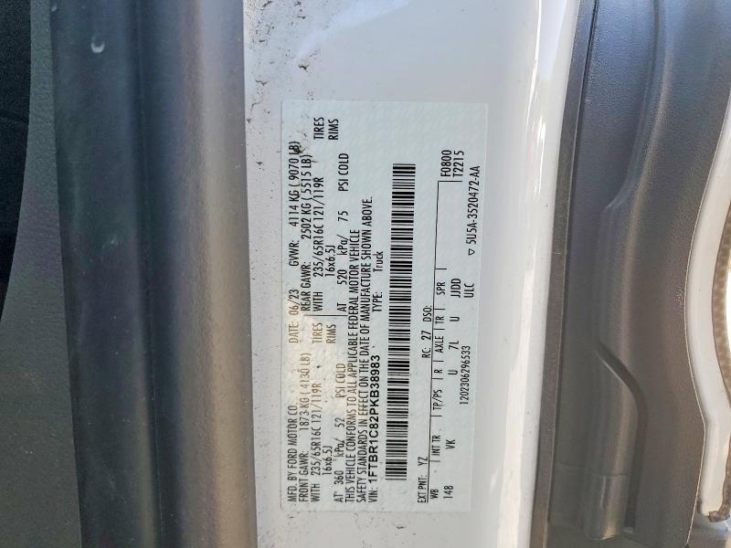 2023 Ford Transit მანქანა იყიდება აუქციონზე, vin: 1FTBR1C82PKB38983, აუქციონის ნომერი: 69057636