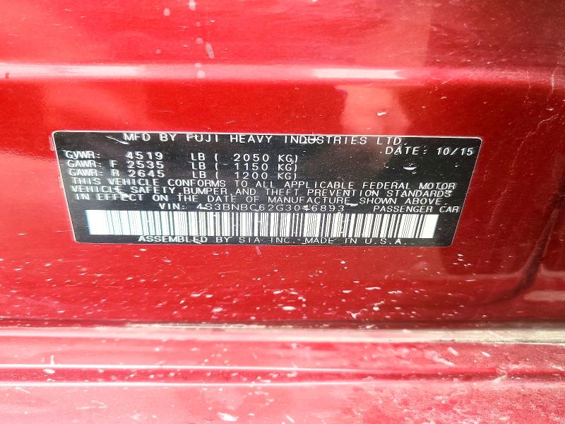 Продажа на аукционе авто 2016 Subaru Legacy, vin: 4S3BNBC62G3016893, номер лота: 56654996