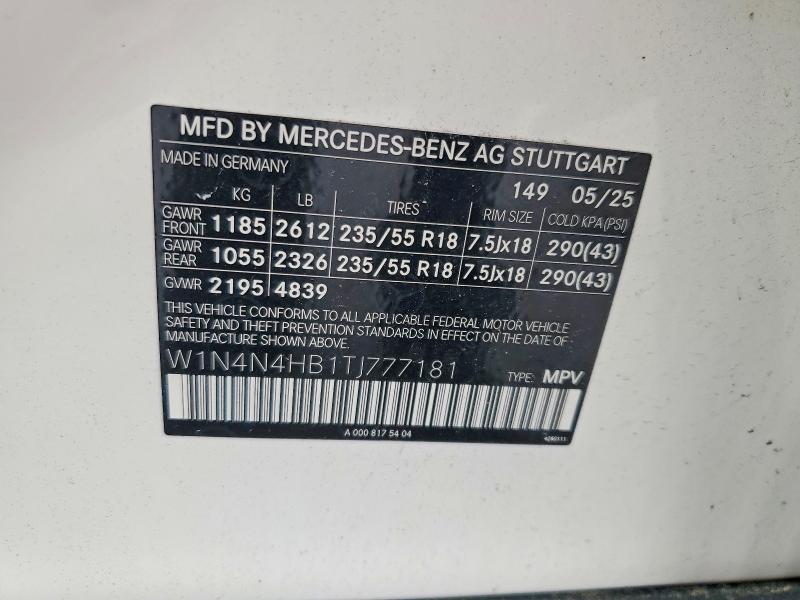 56113546 :رقم المزاد ، W1N4N4HB1TJ777181 vin ، 2026 Mercedes-benz Gla مزاد بيع