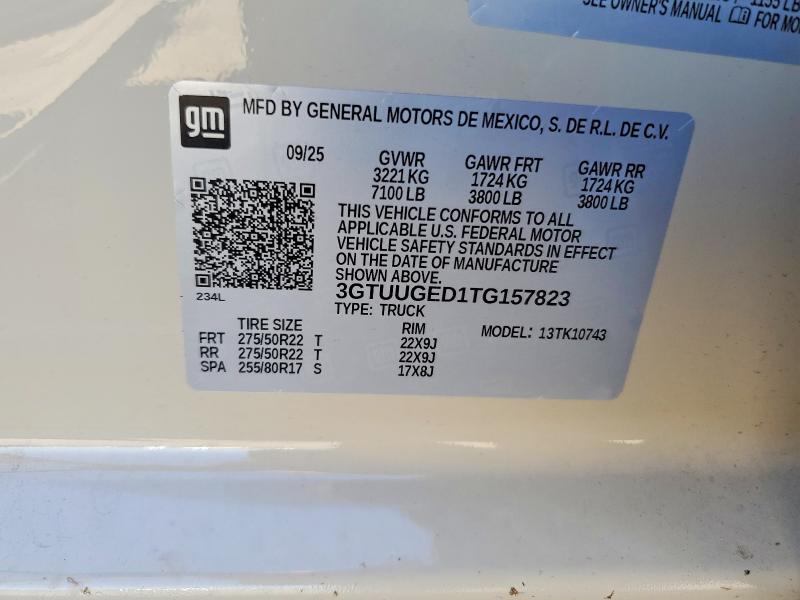 Aukcja sprzedaży 2026 Gmc Sierra, vin: 3GTUUGED1TG157823, numer aukcji: 55719396