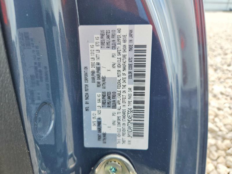 55847456 :رقم المزاد ، JM1NDAM72M0457924 vin ، 2021 Mazda Mx-5 Miata مزاد بيع