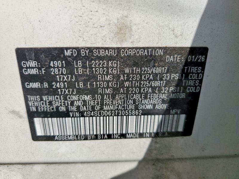 Продажа на аукционе авто 2026 Subaru Forester, vin: 4S4SLDD62T3055862, номер лота: 57610686