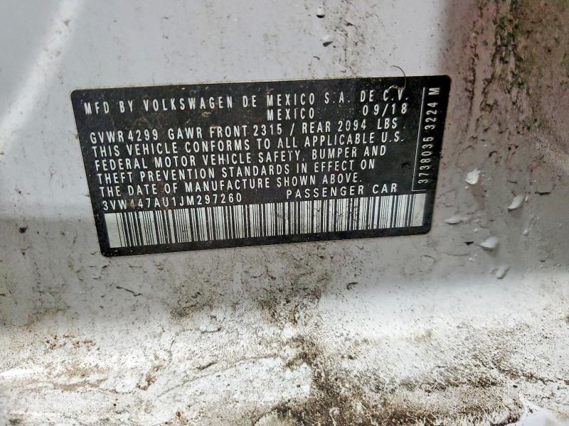 Aukcja sprzedaży 2018 Volkswagen Gti, vin: 3VW447AU1JM297260, numer aukcji: 58492776