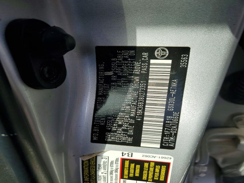 Продаж на аукціоні авто 2008 Toyota Avalon, vin: 4T1BK36B38U273351, номер лоту: 58483996