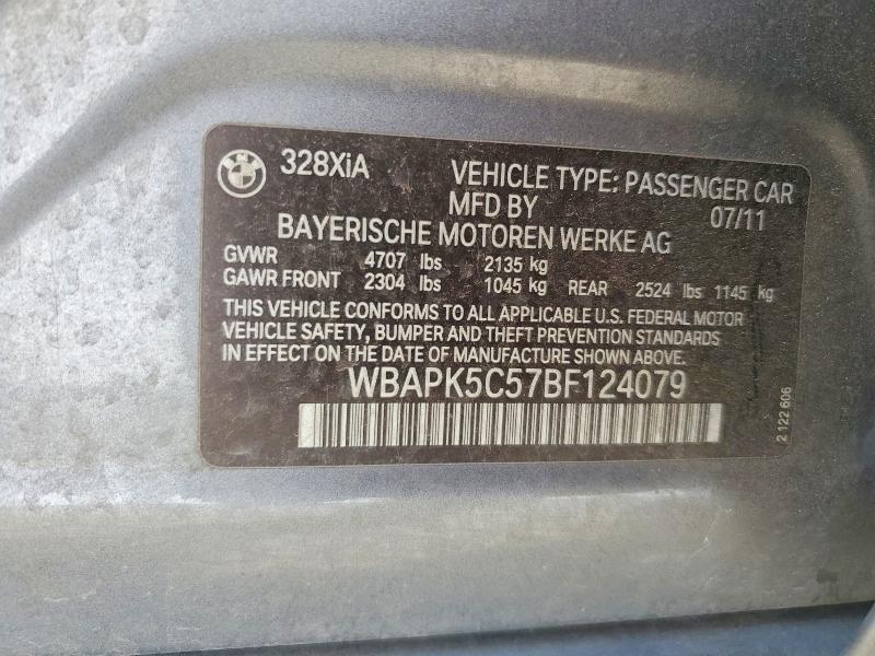 Aukcja sprzedaży 2011 Bmw 328, vin: WBAPK5C57BF124079, numer aukcji: 58224276