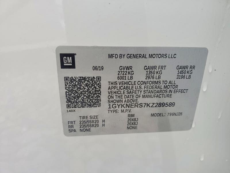 Продаж на аукціоні авто 2019 Cadillac Xt5, vin: 1GYKNERS7KZ289589, номер лоту: 54646696