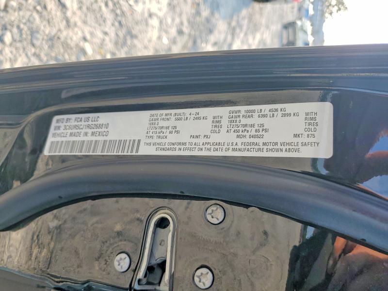 58333376 :رقم المزاد ، 3C6UR5CJ1RG268810 vin ، 2024 Ram 2500 مزاد بيع