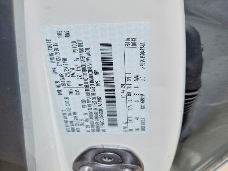 Продажа на аукционе авто 2021 Ford Escape, vin: 1FMCU0G6XMUA11951, номер лота: 56173526