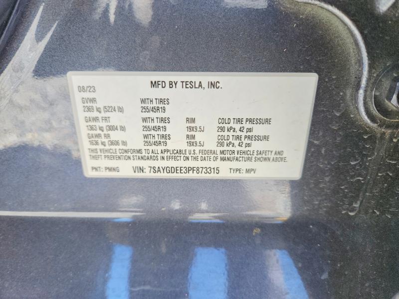 Продаж на аукціоні авто 2023 Tesla Model Y, vin: 7SAYGDEE3PF873315, номер лоту: 56713376