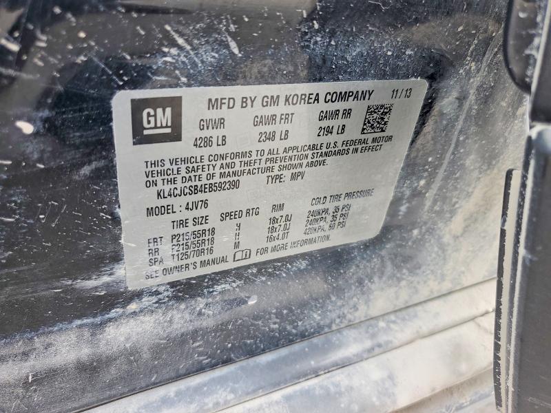 Aukcja sprzedaży 2014 Buick Encore, vin: KL4CJCSB4EB592390, numer aukcji: 55800306