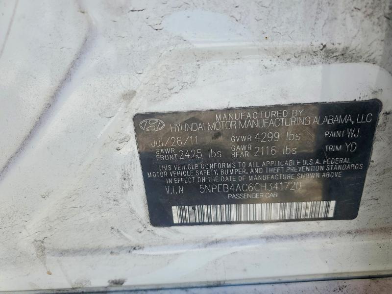 Продажа на аукционе авто 2012 Hyundai Sonata, vin: 5NPEB4AC6CH341720, номер лота: 57910426