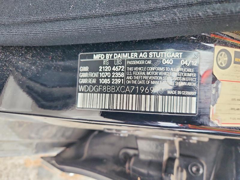 Продаж на аукціоні авто 2012 Mercedes-benz C, vin: WDDGF8BBXCA719691, номер лоту: 56366256