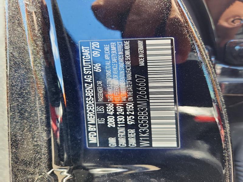 57532166 :رقم المزاد ، W1K3G5BB3MJ266607 vin ، 2021 Mercedes-benz A مزاد بيع