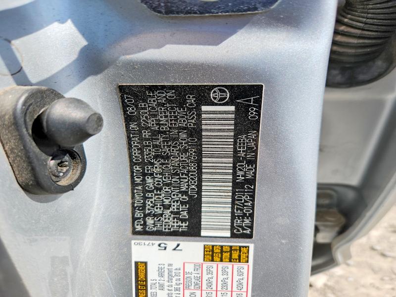 52933166 :رقم المزاد ، JTDKB20U887699110 vin ، 2008 Toyota Prius مزاد بيع