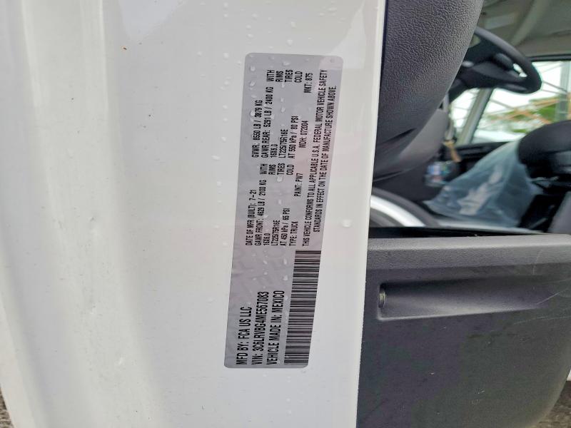 56504746 :رقم المزاد ، 3C6LRVBG4ME567083 vin ، 2021 Ram Promaster 1500 مزاد بيع