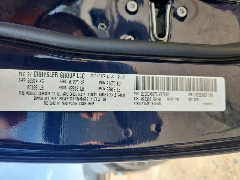 Aukcja sprzedaży 2012 Dodge Charger, vin: 2C3CDXBG7CH217862, numer aukcji: 85615885