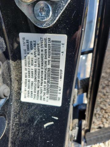 Продаж на аукціоні авто 2016 Honda Civic, vin: 19XFC1F38GE002265, номер лоту: 54658426