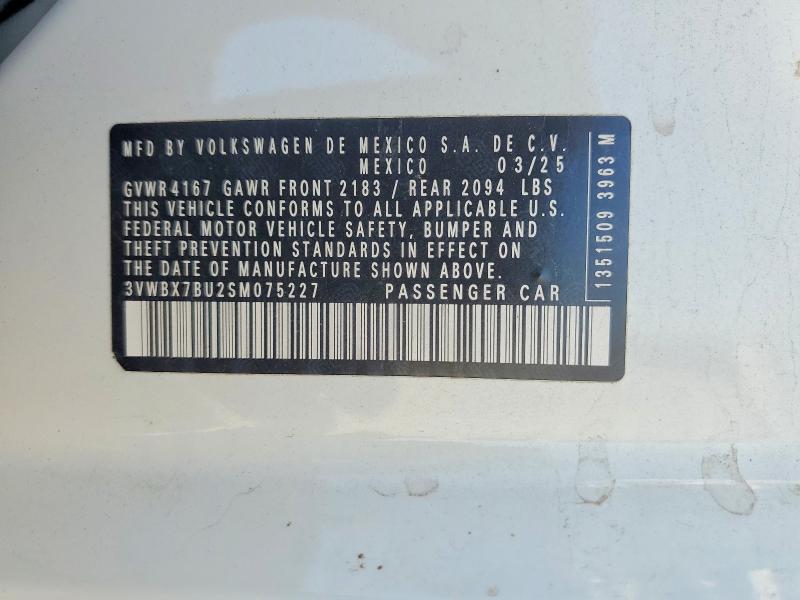 Продажа на аукционе авто 2025 Volkswagen Jetta, vin: 3VWBX7BU2SM075227, номер лота: 54842116