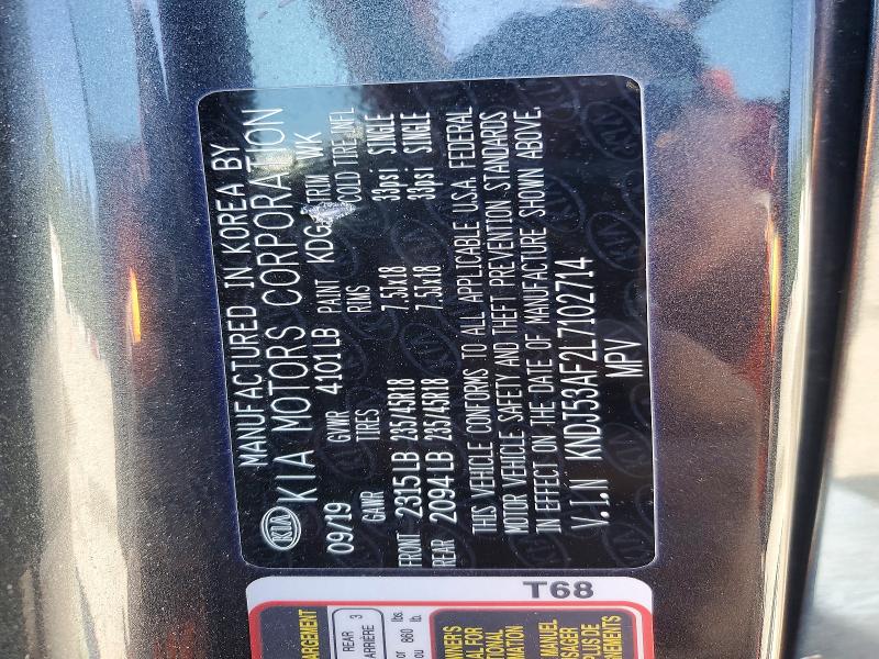 2020 Kia Soul მანქანა იყიდება აუქციონზე, vin: KNDJ53AF2L7102714, აუქციონის ნომერი: 57262806