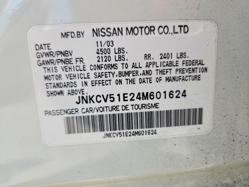 Продажа на аукционе авто 2004 Infiniti G35, vin: JNKCV51E24M601624, номер лота: 59187256