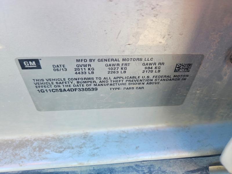 53393696 :رقم المزاد ، 1G11C5SA4DF330539 vin ، 2013 Chevrolet Malibu مزاد بيع