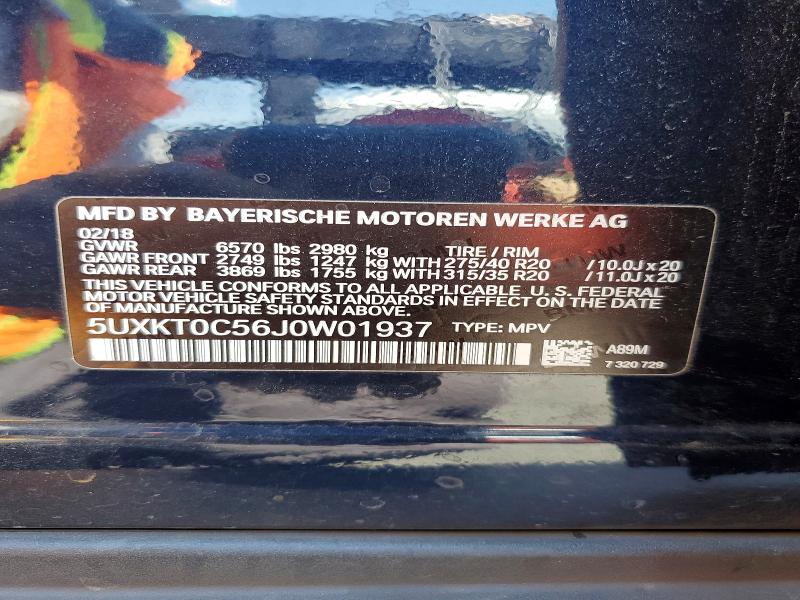 Aukcja sprzedaży 2018 Bmw X5, vin: 5UXKT0C56J0W01937, numer aukcji: 57953636