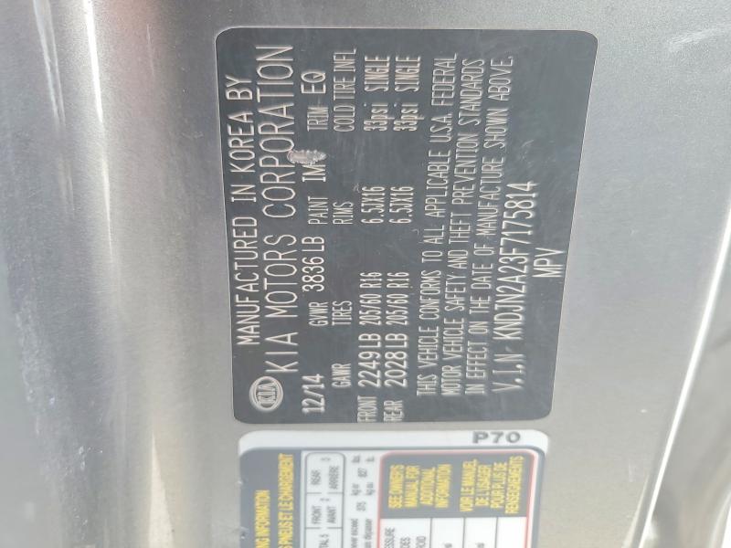 Продажа на аукционе авто 2015 Kia Soul, vin: KNDJN2A23F7175814, номер лота: 57716876