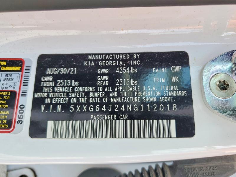 Продаж на аукціоні авто 2022 Kia K5, vin: 5XXG64J24NG112018, номер лоту: 56871826