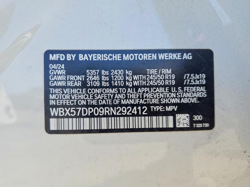 Продаж на аукціоні авто 2024 Bmw X3, vin: WBX57DP09RN292412, номер лоту: 57090746