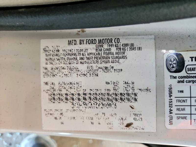 57008636 :رقم المزاد ، 3FAHP0GA1CR200036 vin ، 2012 Ford Fusion مزاد بيع