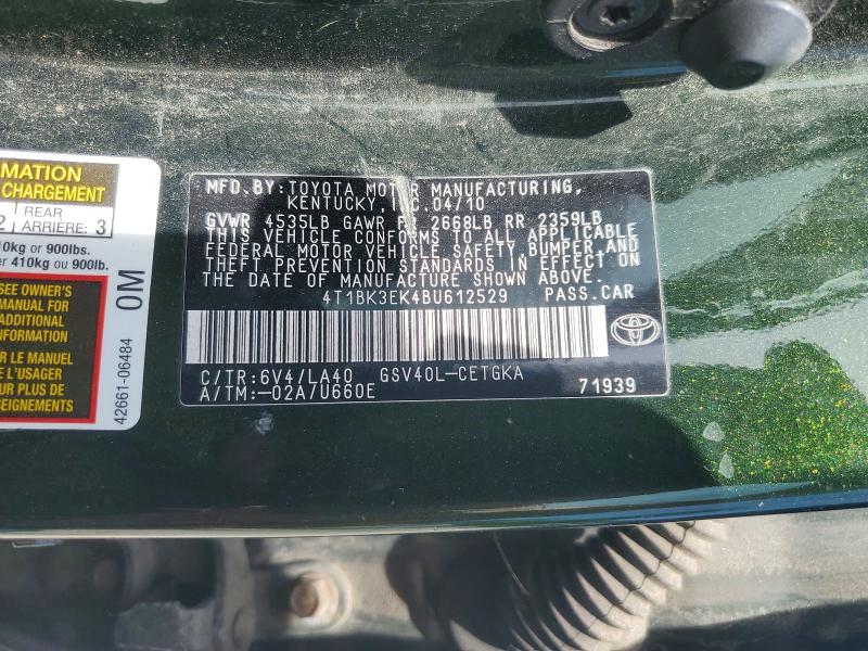 Aukcja sprzedaży 2011 Toyota Camry, vin: 4T1BK3EK4BU612529, numer aukcji: 56130516