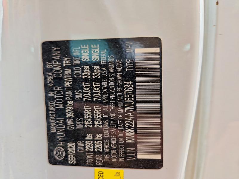 2021 Hyundai Kona მანქანა იყიდება აუქციონზე, vin: KM8K22AA7MU657684, აუქციონის ნომერი: 58781376