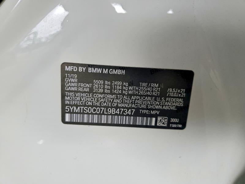56703466 :رقم المزاد ، 5YMTS0C07L9B47347 vin ، 2020 Bmw X3 مزاد بيع