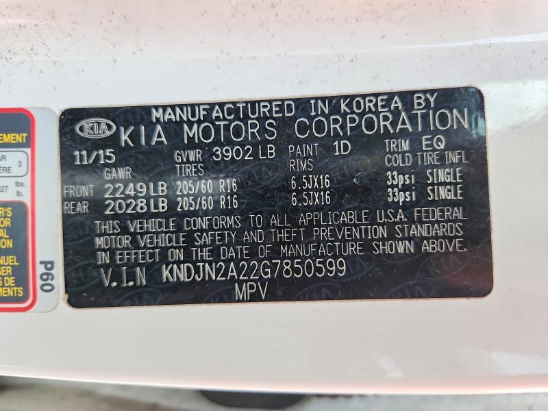Продажа на аукционе авто 2016 Kia Soul, vin: KNDJN2A22G7850599, номер лота: 55024356
