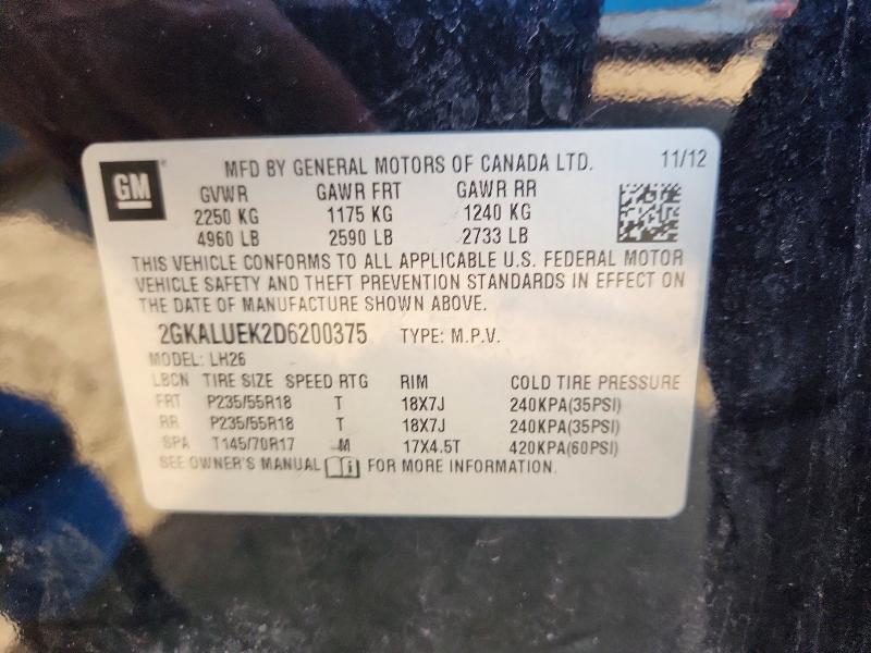 Продаж на аукціоні авто 2013 Gmc Terrain, vin: 2GKALUEK2D6200375, номер лоту: 55639766