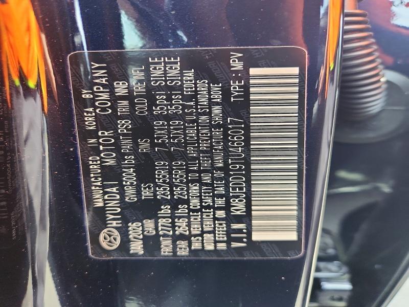 2026 Hyundai Tucson მანქანა იყიდება აუქციონზე, vin: KM8JEDD19TU466017, აუქციონის ნომერი: 57480956