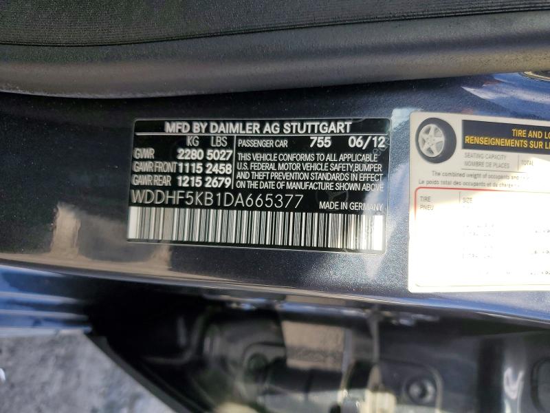 Aukcja sprzedaży 2013 Mercedes-benz E, vin: WDDHF5KB1DA665377, numer aukcji: 57824856