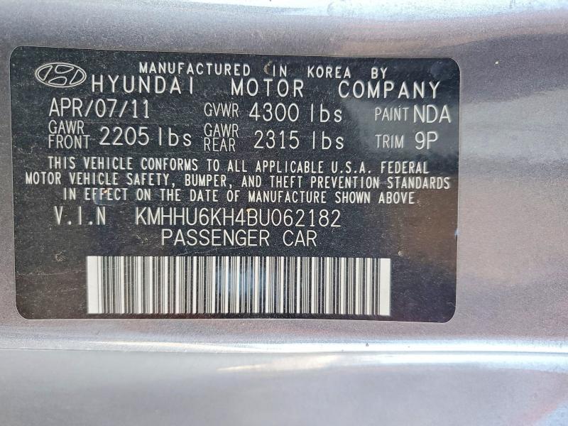 Продажа на аукционе авто 2011 Hyundai Genesis Coupe, vin: KMHHU6KH4BU062182, номер лота: 59011956