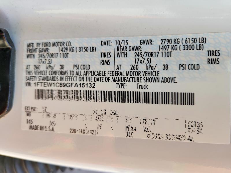 2016 Ford F150 მანქანა იყიდება აუქციონზე, vin: 1FTEW1C89GFA15132, აუქციონის ნომერი: 56663026