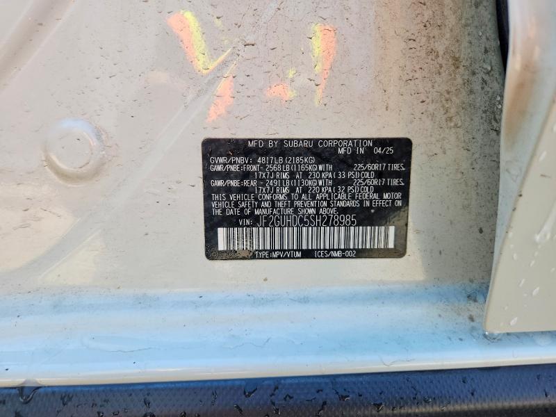 Продажа на аукционе авто 2025 Subaru Crosstrek, vin: JF2GUHDC5SH278985, номер лота: 57037366