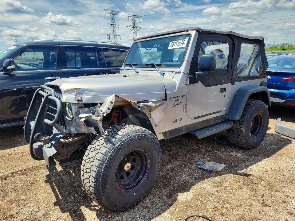 58111876 :رقم المزاد ، 1J4FA49S3YP781225 vin ، 2000 Jeep Wrangler / Tj مزاد بيع