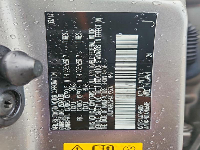Aukcja sprzedaży 2017 Lexus Nx 200t, vin: JTJYARBZ3H2072307, numer aukcji: 58931856
